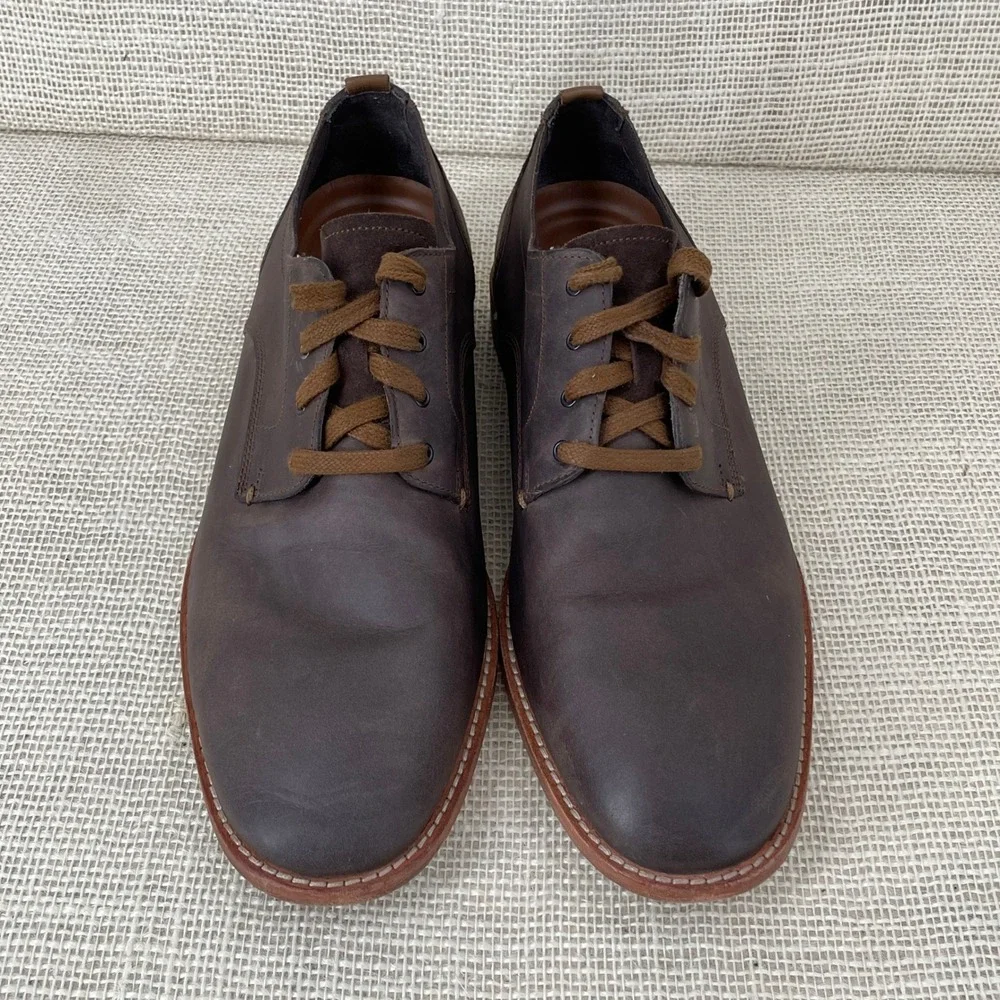 Cole Haan‎ Grand Series Mens 9.5M Dark Brown Leather Oxford Dress Shoes C31417